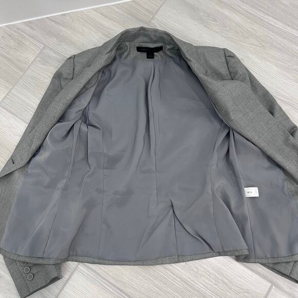 Express Design Studio Women’s 6 Gray Sparkle Professional One Button Blazer - Picture 3 of 5